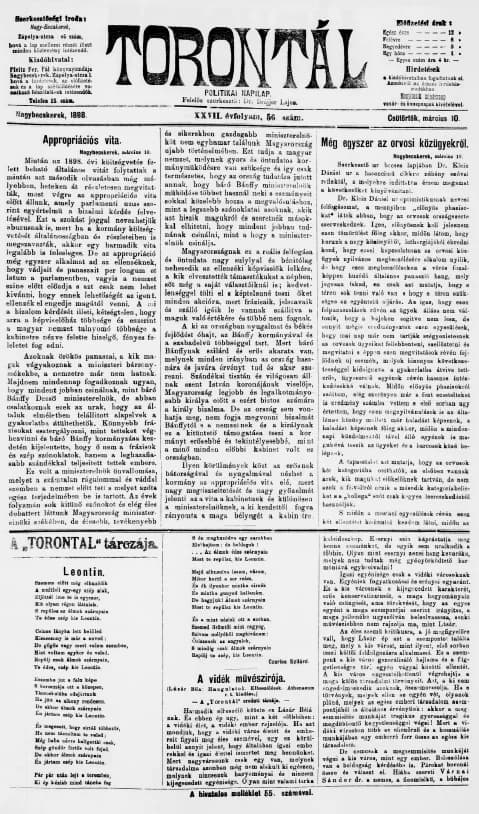Torontál, 27. évf. 1898. március 10. 56. sz.