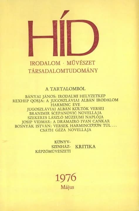 Híd, 40. évf. 1976. május. 5. sz. 549–684. oldal