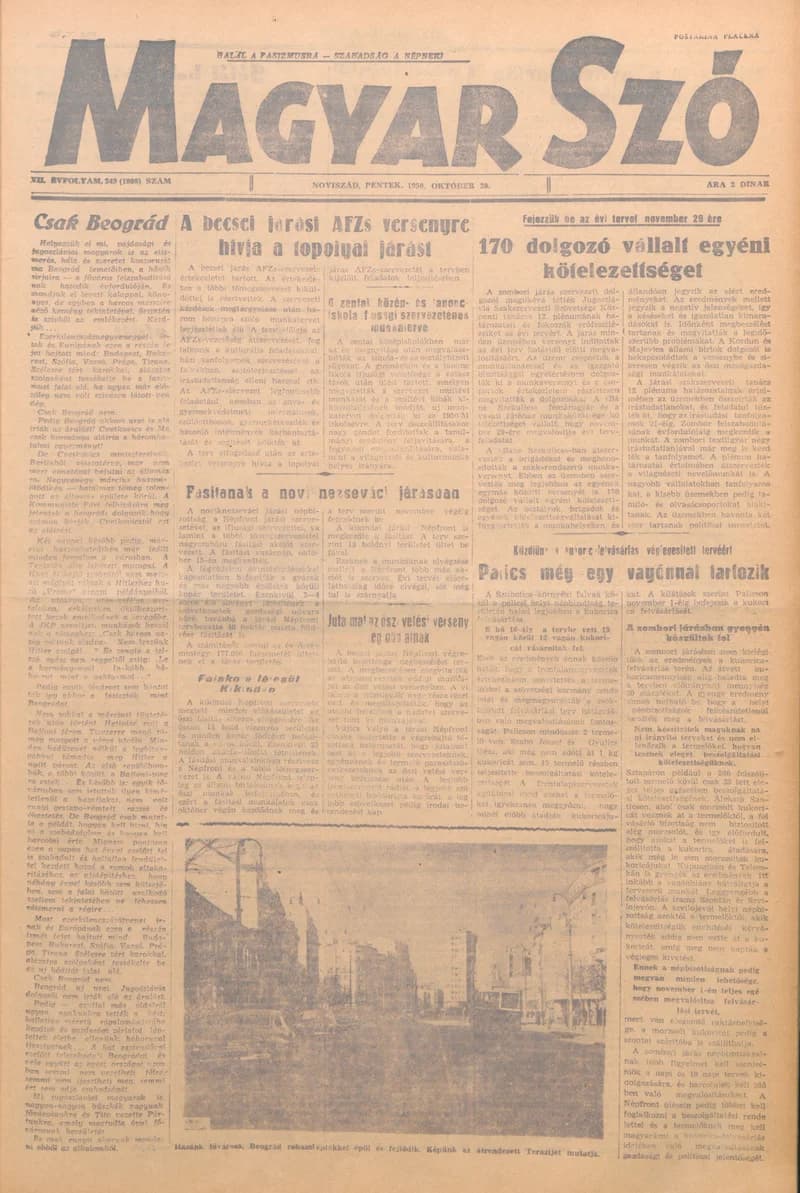 Magyar Szó, 7. évf. 1950. október 20. 249. sz. 1–4. oldal