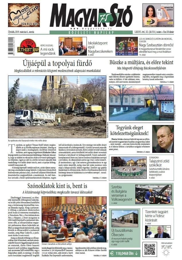 Magyar Szó, 76. évf. 2019. március 6. 52. sz. 1–16. oldal