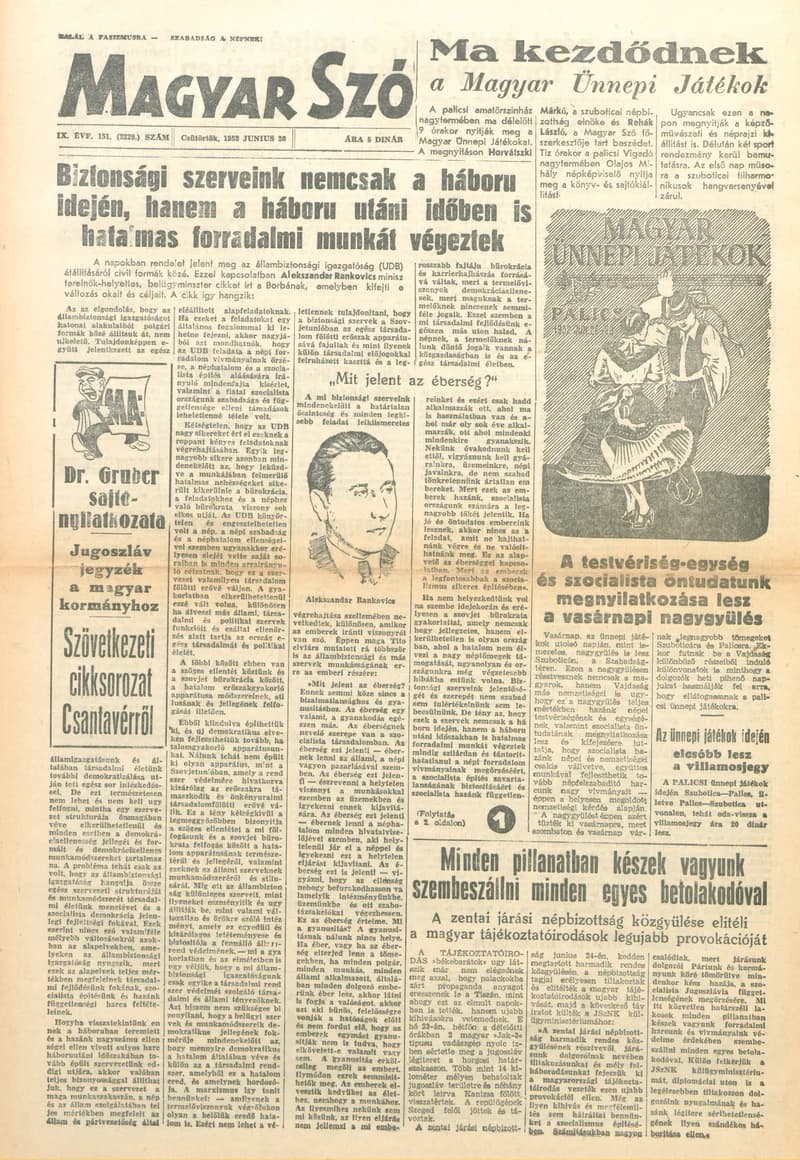 Magyar Szó, 9. évf. 1952. június 26. 151. sz. 1–6. oldal