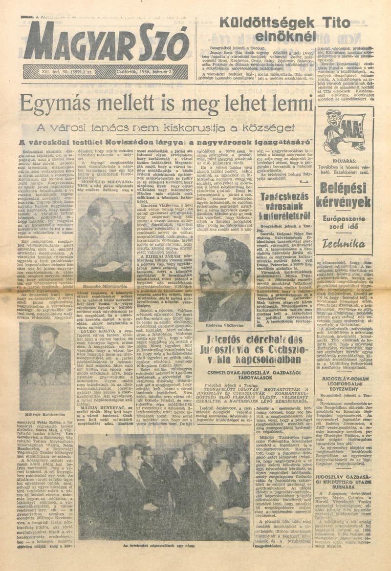 Magyar Szó, 13. évf. 1956. február 2. 30. sz. 1–12. oldal