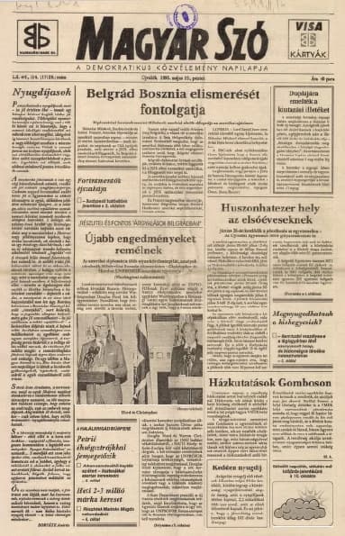 Magyar Szó, 52. évf. 1995. május 19. 114. sz. 1–16. oldal