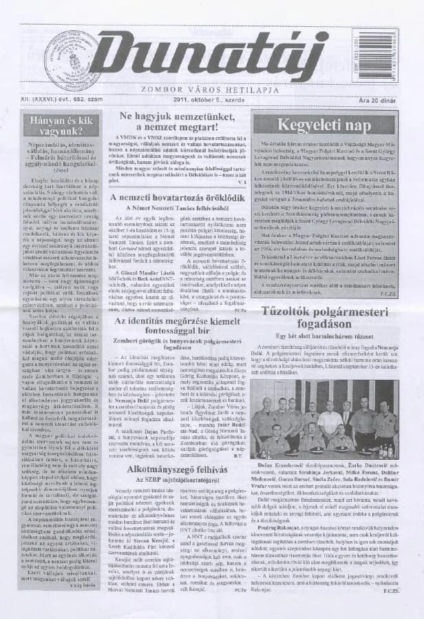 Dunatáj, 13. évf. 2011. október 5. 652. sz.