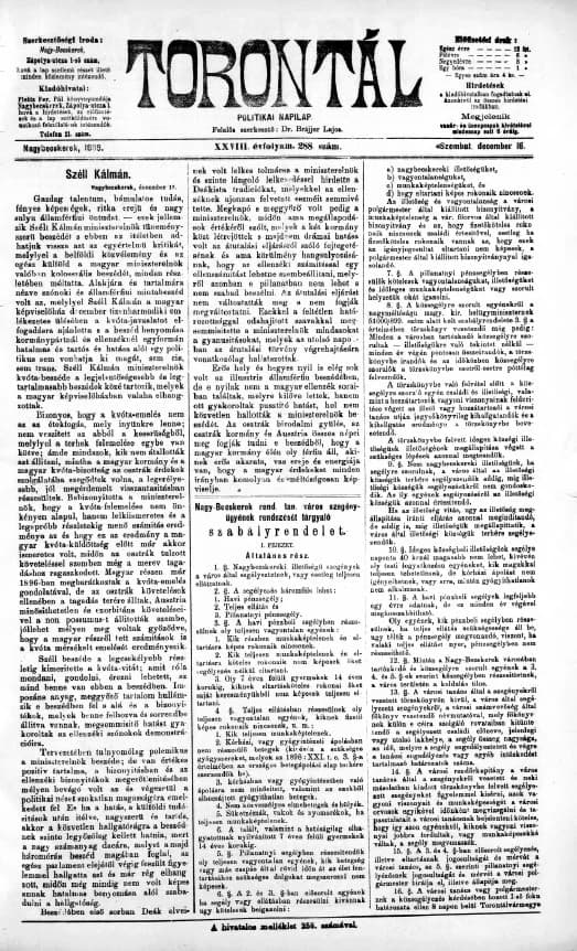 Torontál, 28. évf. 1899. december 16. 288. sz.