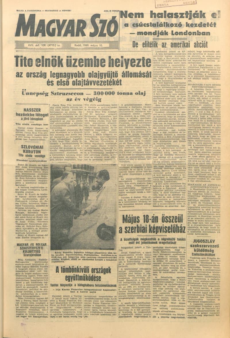 Magyar Szó, 17. évf. 1960. május 10. 109. sz. 1–12. oldal