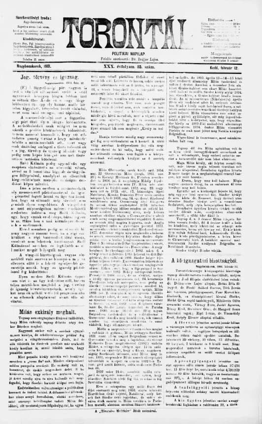 Torontál, 30. évf. 1901. február 12. 35. sz.