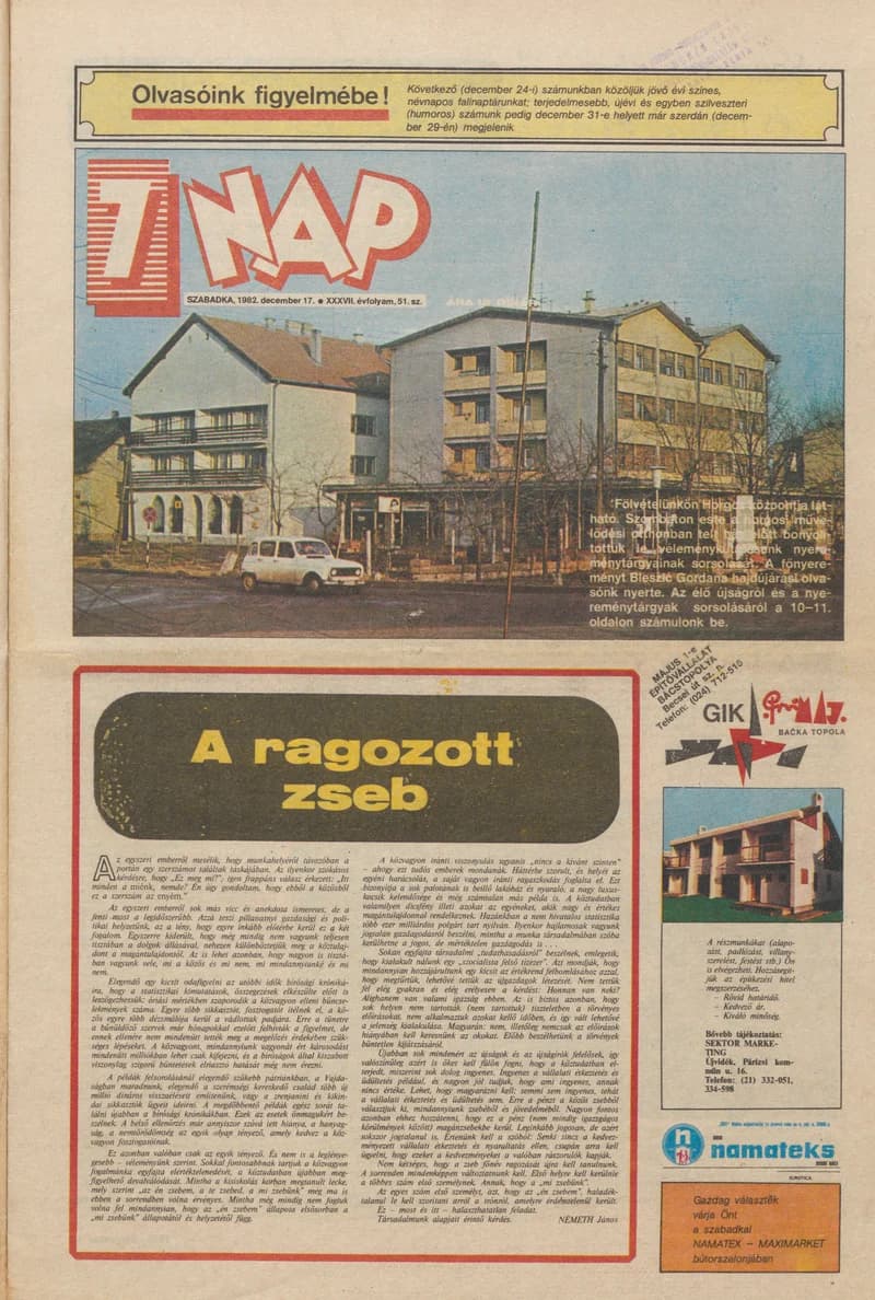 7 Nap, 37. évf. 1982. december 17. 51. sz. 1–16. oldal