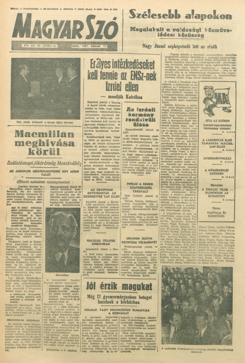 Magyar Szó, 14. évf. 1957. február 11. 40. sz. 1–12. oldal