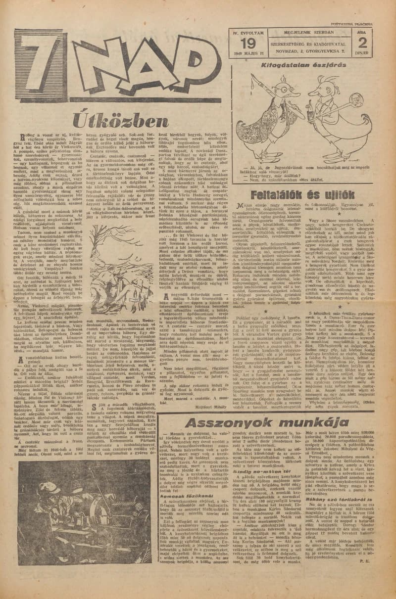 7 Nap, 4. évf. 1949. május 11. 19. sz. 1–4. oldal