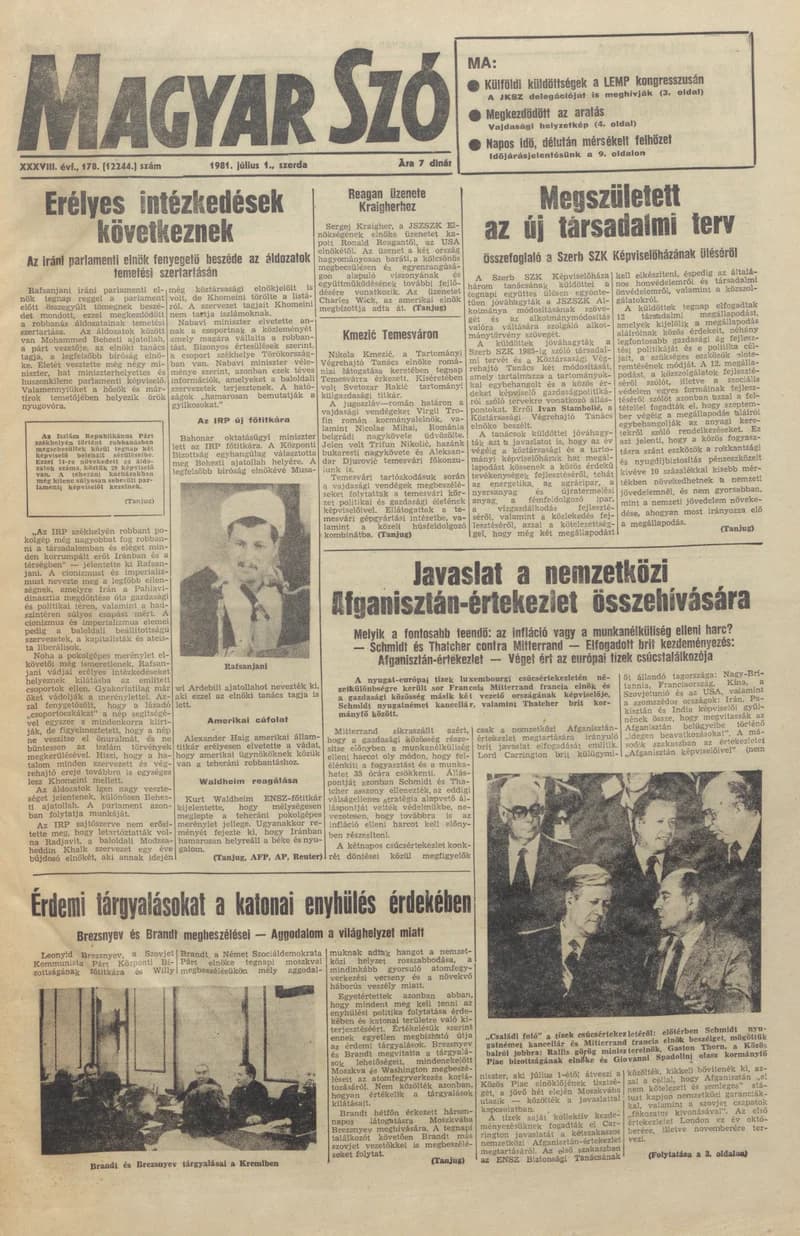 Magyar Szó, 38. évf. 1981. július 1. 178. sz.