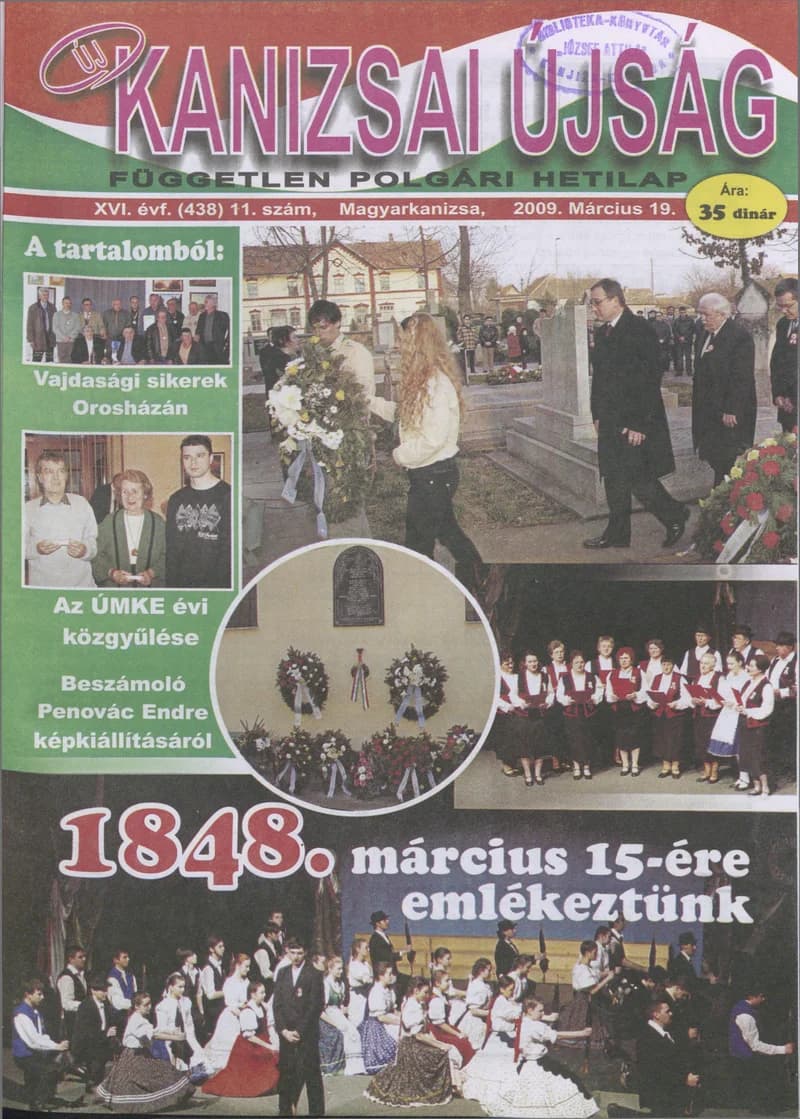 Új Kanizsai Újság, 16. évf. 2009. március 19. 11. sz.