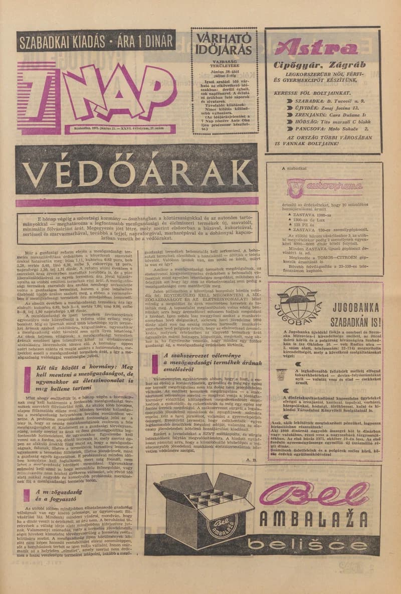 7 Nap, 26. évf. 1971. június 25. 27. sz. 1–28. oldal
