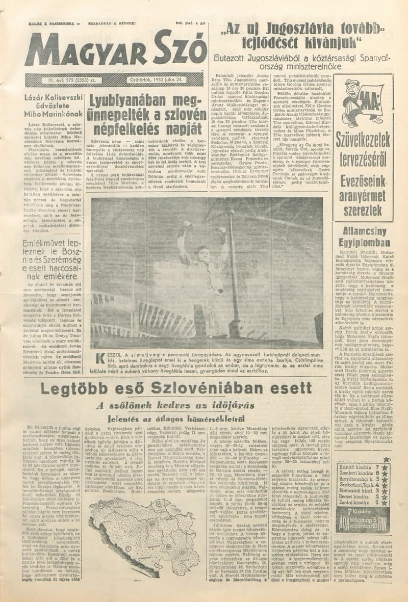 Magyar Szó, 9. évf. 1952. július 24. 175. sz. 1–10. oldal