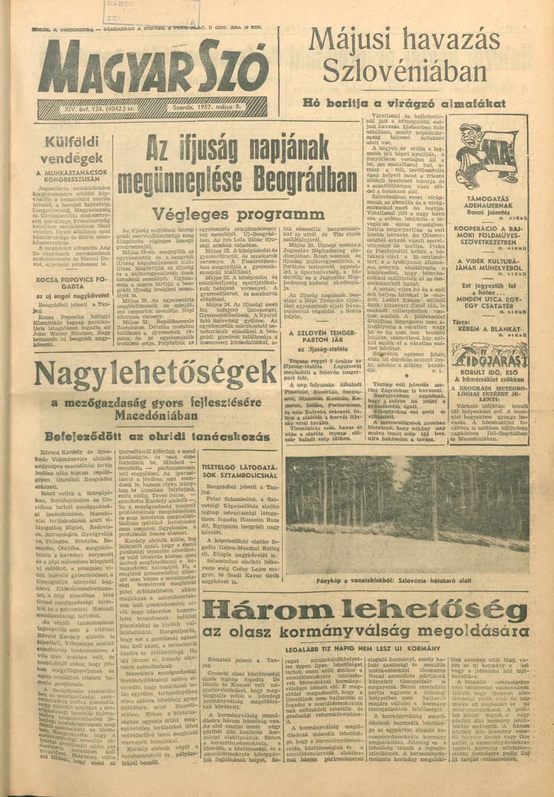 Magyar Szó, 14. évf. 1957. május 8. 124. sz. 1–10. oldal