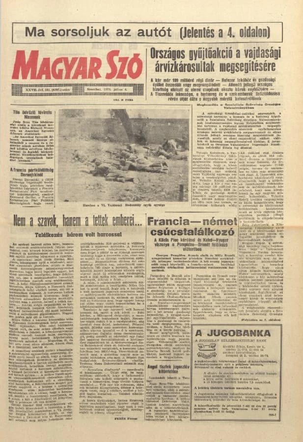 Magyar Szó, 27. évf. 1970. július 4. 181. sz. 1–24. oldal