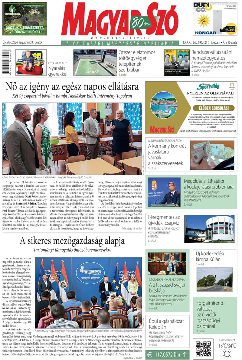 Magyar Szó, 81. évf. 2024. augusztus 23. 195. sz. 1–16. oldal