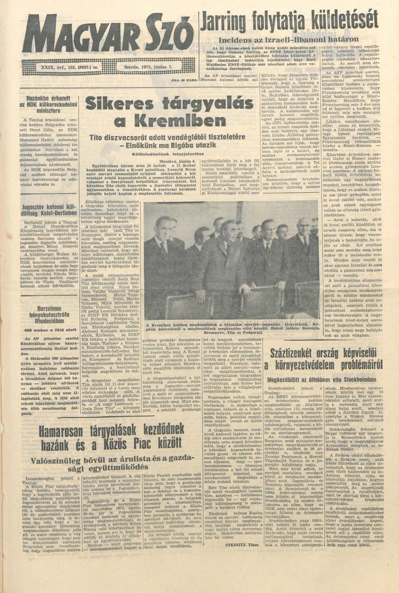 Magyar Szó, 29. évf. 1972. június 7. 155. sz. 1–20. oldal