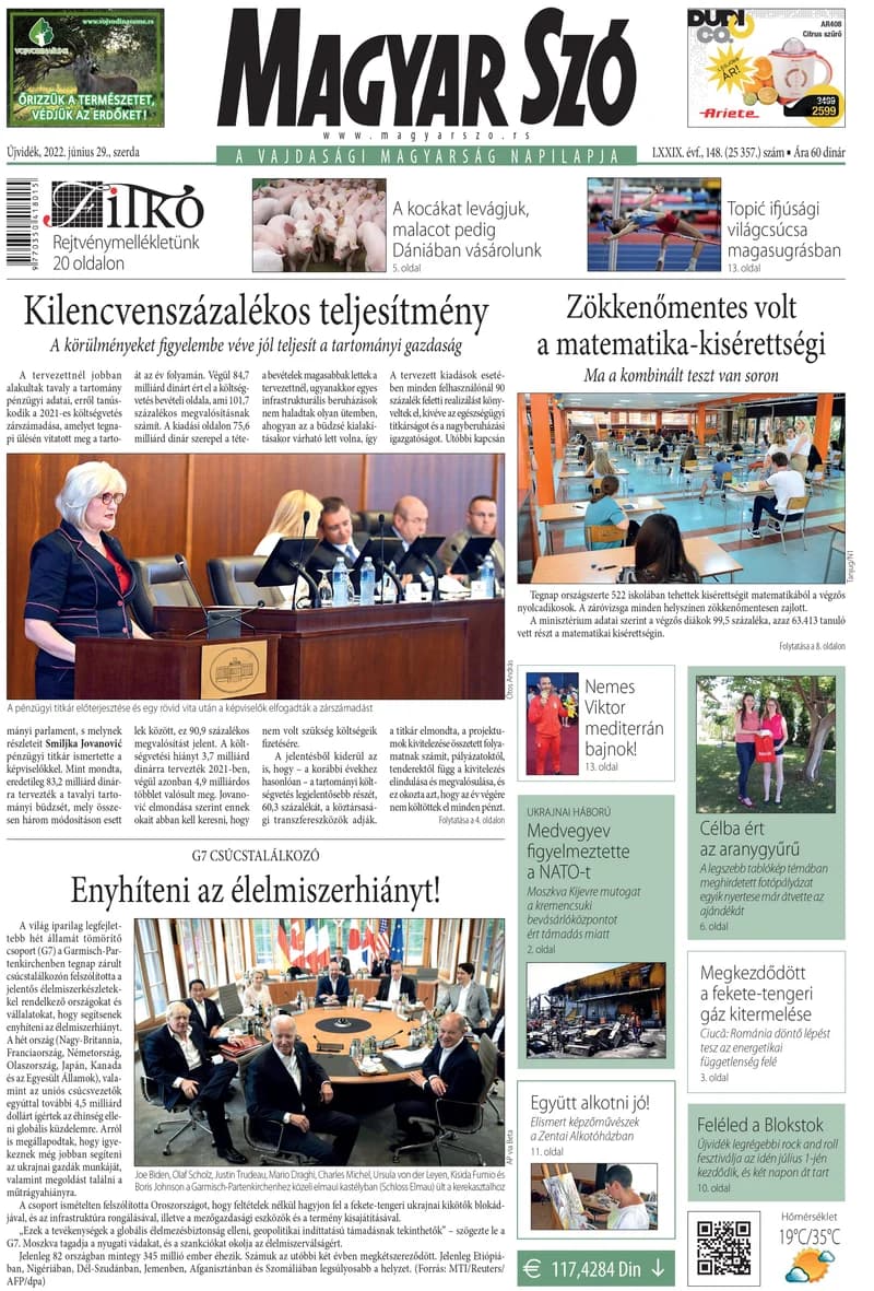 Magyar Szó, 79. évf. 2022. június 29. 148. sz. 1–16. oldal