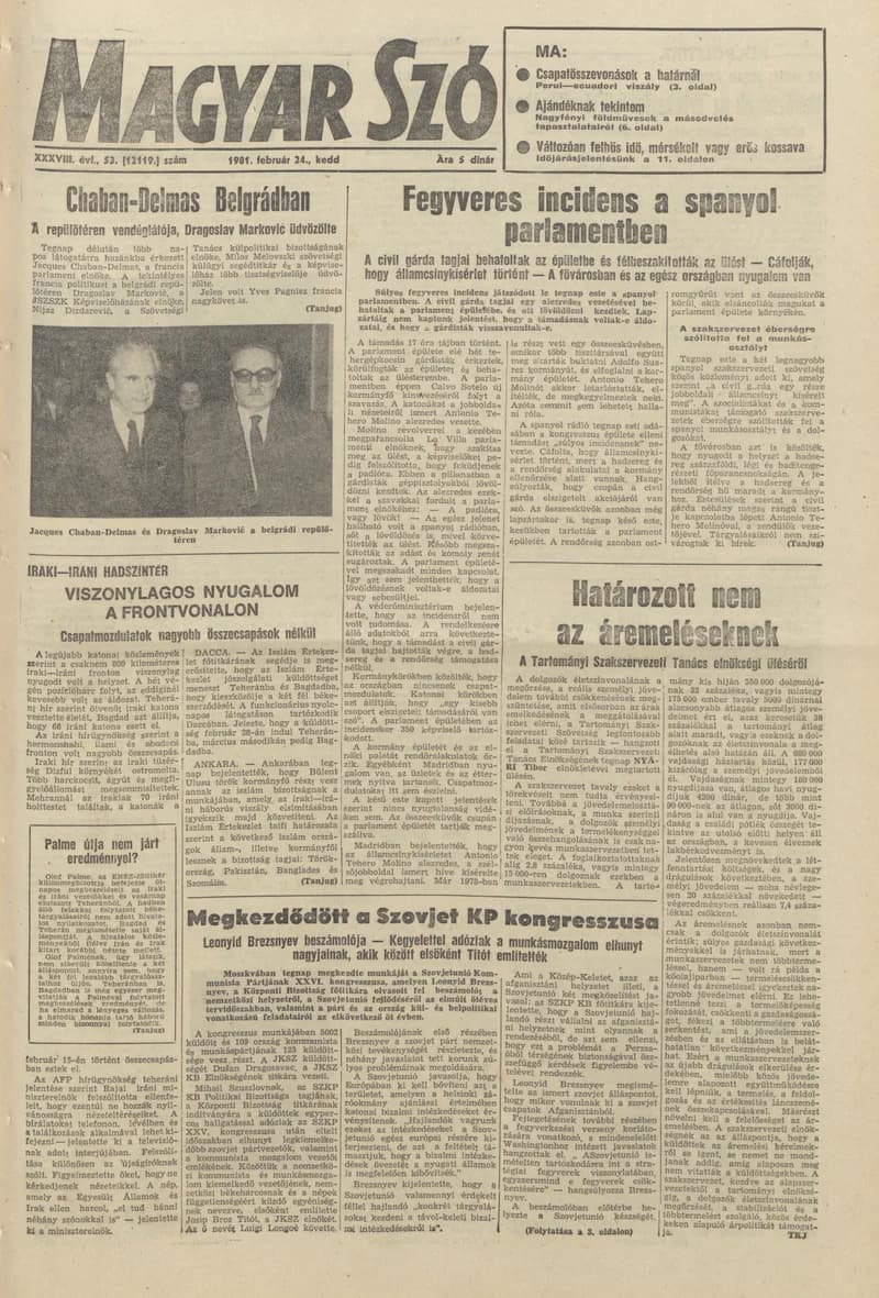 Magyar Szó, 38. évf. 1981. február 24. 53. sz.
