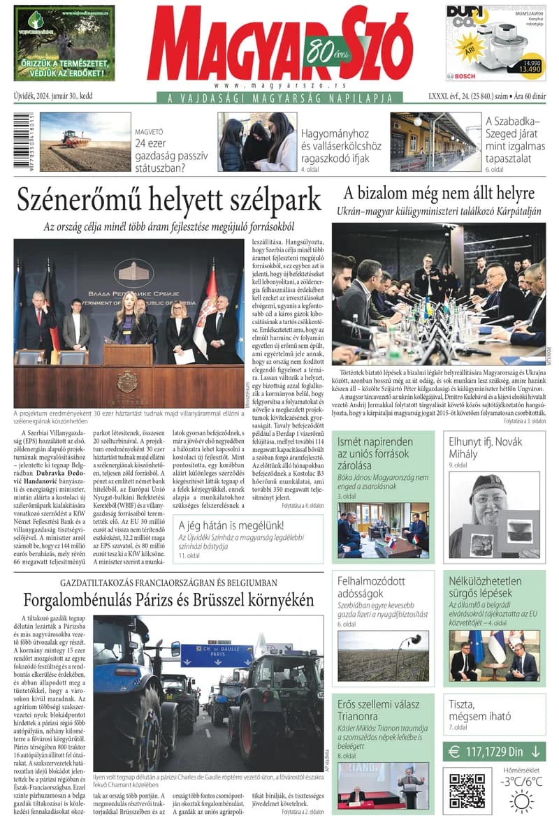 Magyar Szó, 81. évf. 2024. január 30. 24. sz. 1–20. oldal