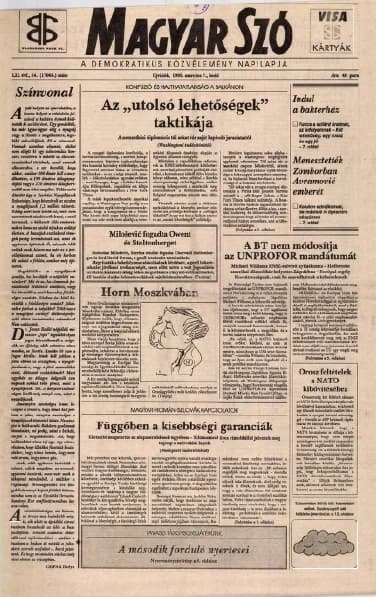 Magyar Szó, 52. évf. 1995. március 7. 54. sz. 1–16. oldal