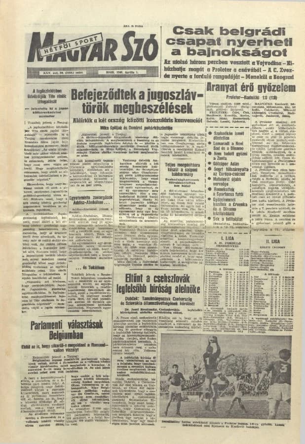 Magyar Szó, 25. évf. 1968. április 1. 90. sz. 1–16. oldal
