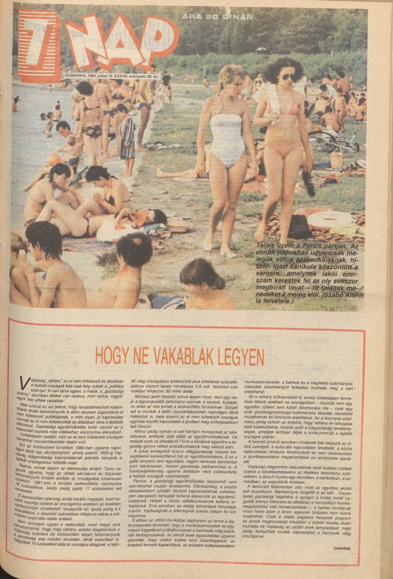 7 Nap, 38. évf. 1983. július 15. 28. sz. 1–16. oldal