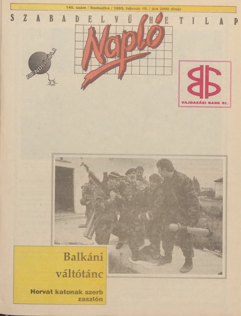 Napló - Szabadelvű hetilap, 4. évf. 1993. február 10. 145. sz.