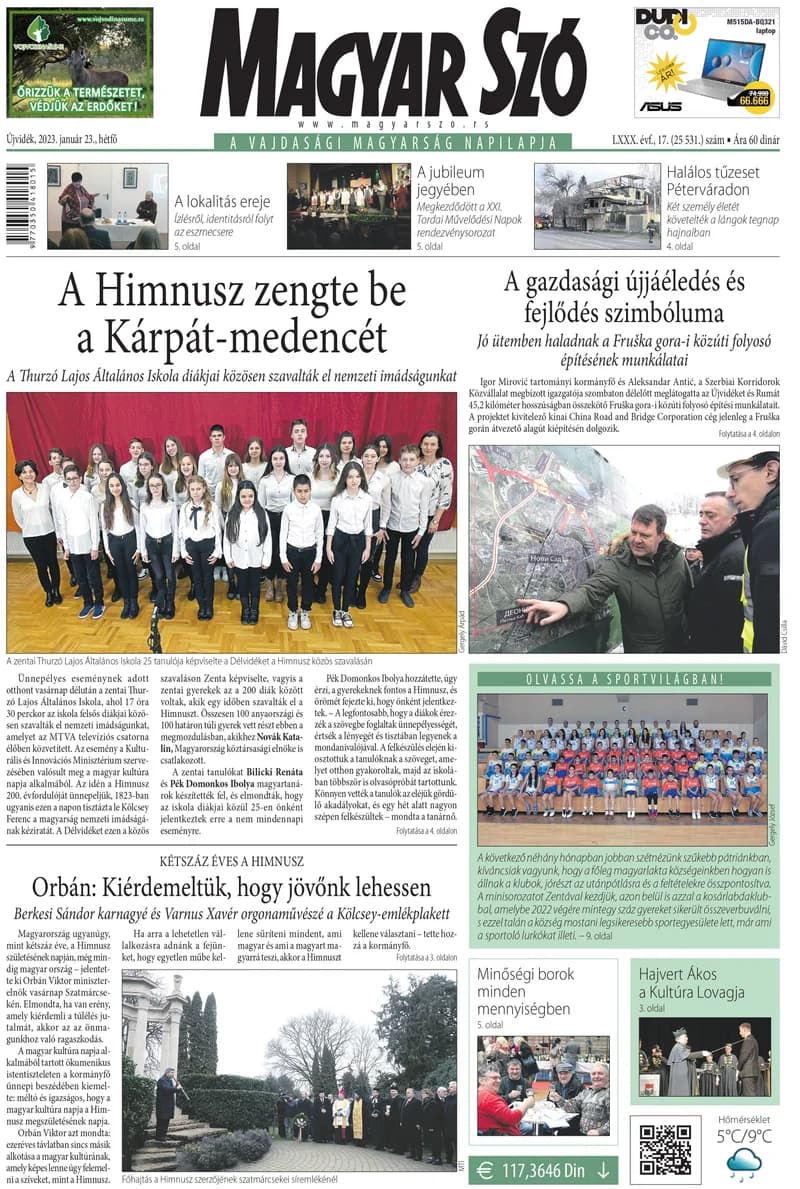 Magyar Szó, 80. évf. 2023. január 23. 17. sz. 1–16. oldal
