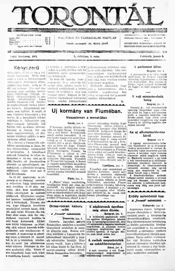 Torontál, 50. évf. 1921. január 6. 4. sz.