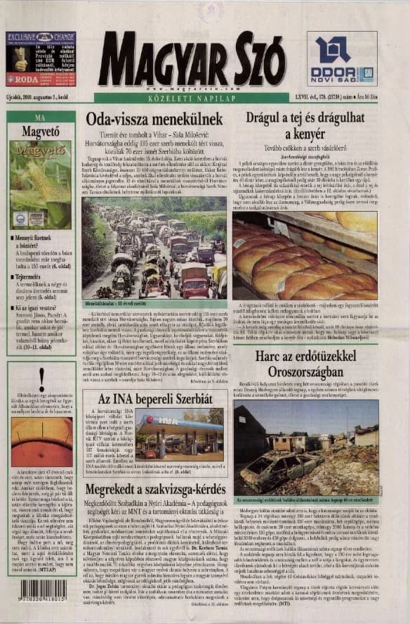 Magyar Szó, 67. évf. 2010. augusztus 3. 178. sz. 1–20. oldal