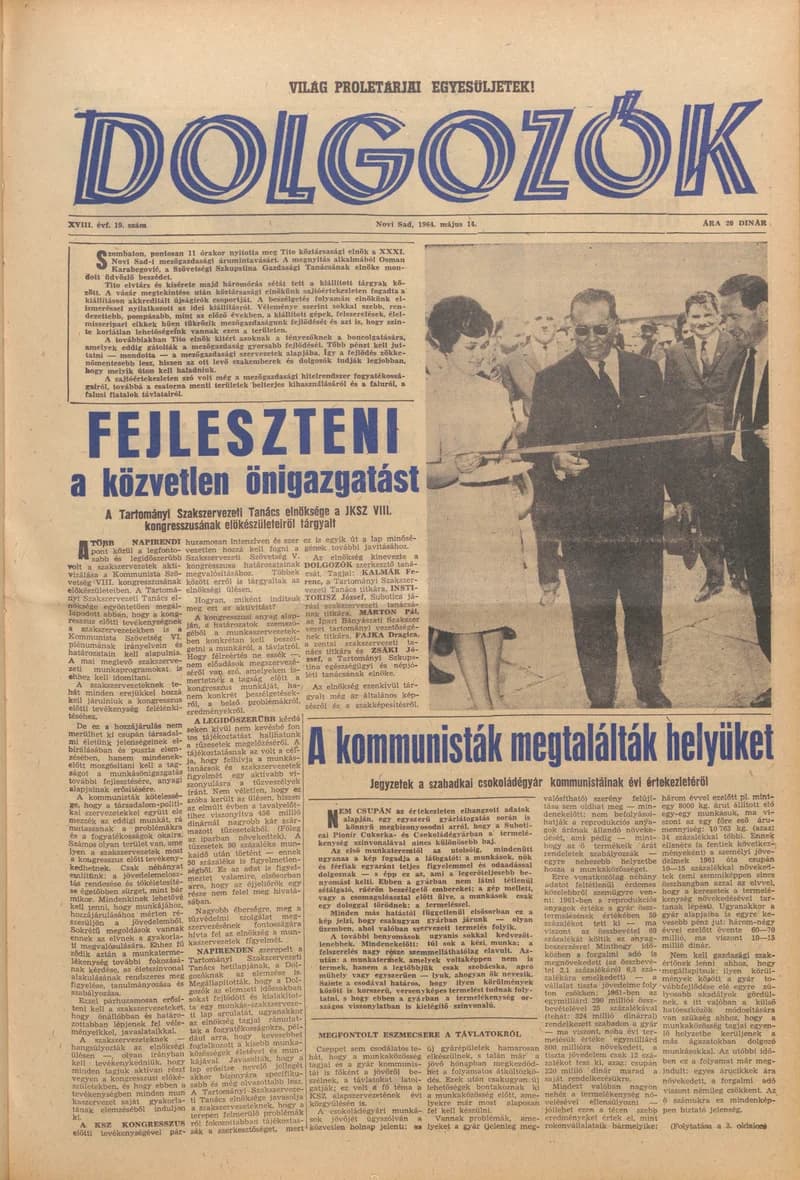 Dolgozók, 18. évf. 1964. május 14. 19. sz.