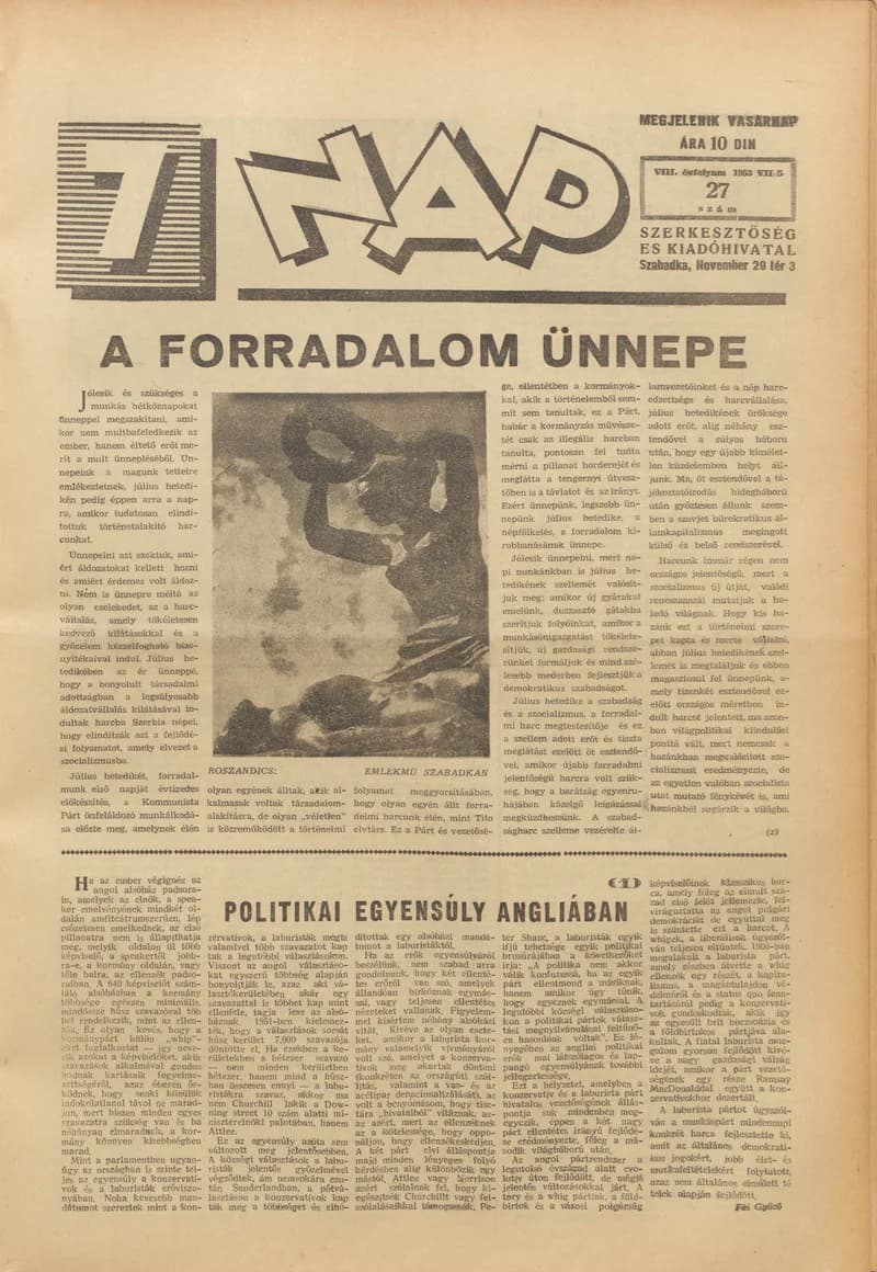 7 Nap, 8. évf. 1953. július 5. 27. sz. 1–16. oldal