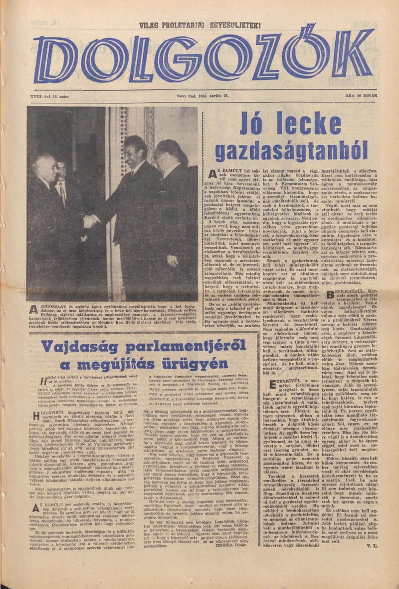 Dolgozók, 19. évf. 1965. április 23. 16. sz.