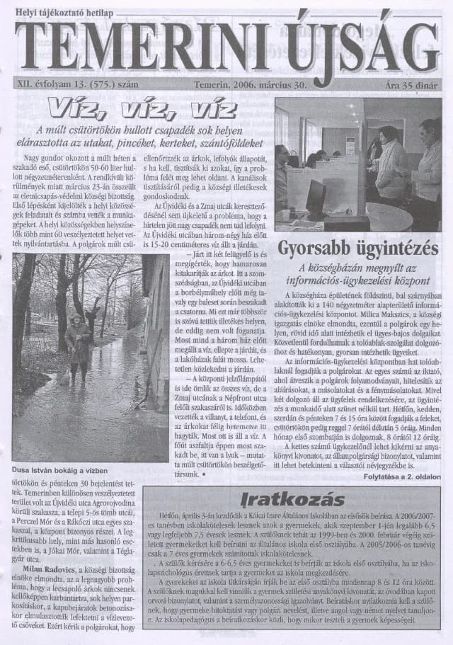 Temerini Újság, 12. évf. 2006. június 8. 13. sz.