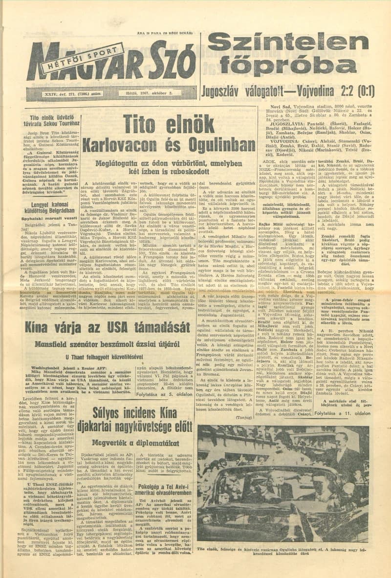 Magyar Szó, 24. évf. 1967. október 2. 271. sz. 1–16. oldal