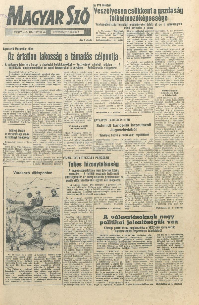 Magyar Szó, 34. évf. 1977. június 2. 149. sz.