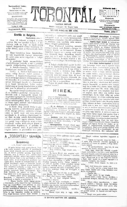 Torontál, 28. évf. 1899. július 7. 153. sz.
