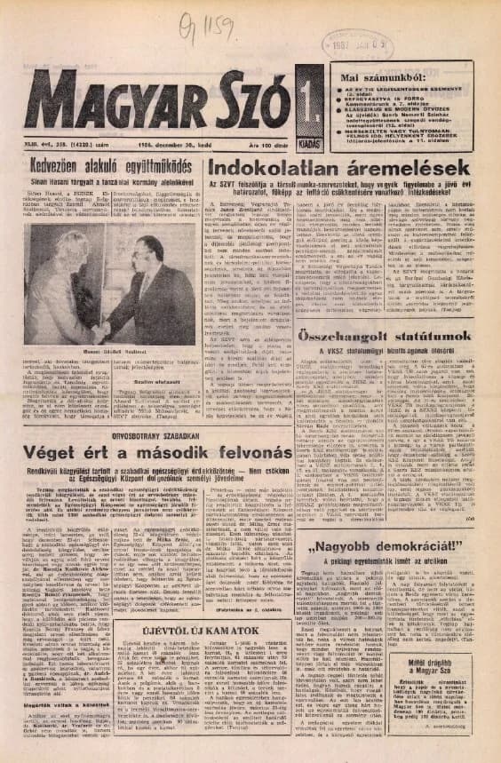 Magyar Szó, 43. évf. 1986. december 30. 358. sz. 1–20. oldal