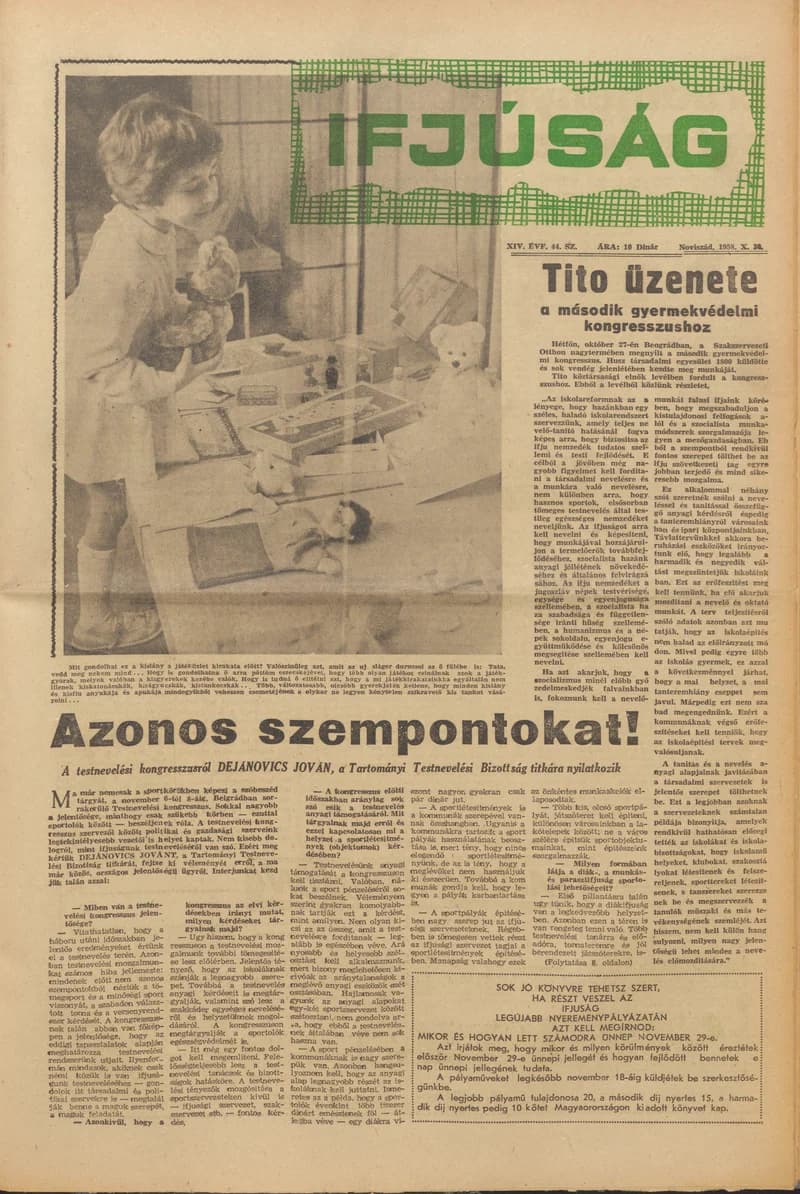 Ifjúság, 14. évf. 1958. október 30. 44. sz.