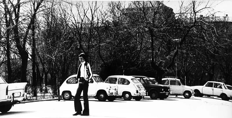 Fehér László a zentai parknál