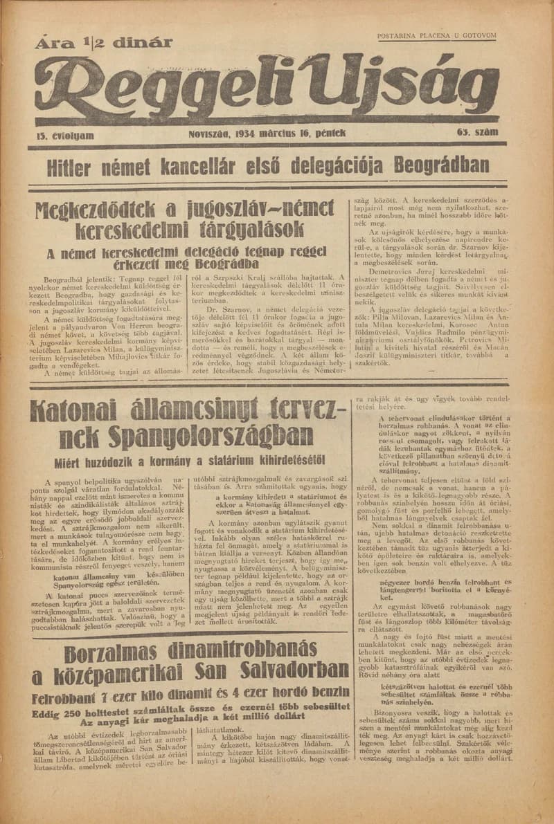 Reggeli Újság, 15. évf. 1934. március 16. 63. sz.