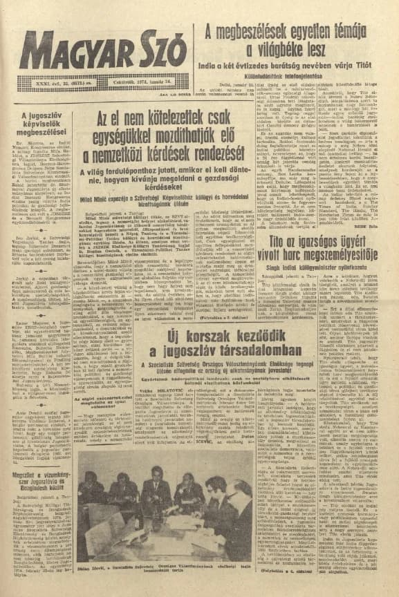 Magyar Szó, 31. évf. 1974. január 24. 22. sz. 1–20. oldal