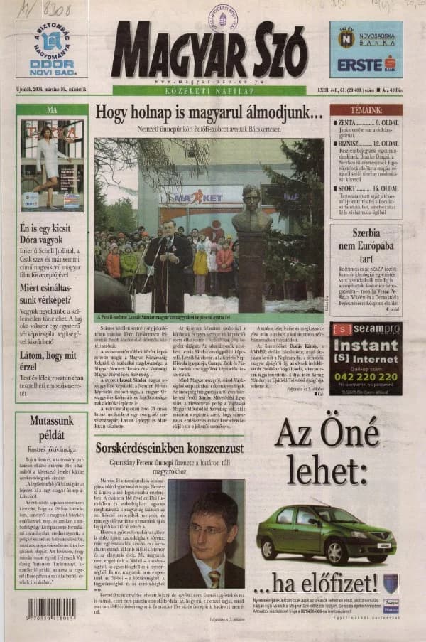 Magyar Szó, 63. évf. 2006. március 16. 61. sz. 1–20. oldal