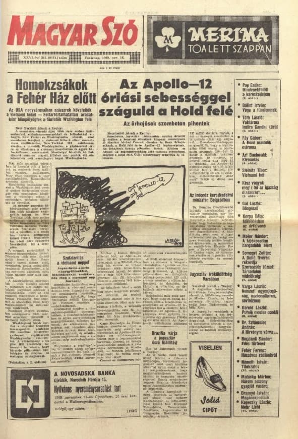 Magyar Szó, 26. évf. 1969. november 16. 317. sz. 1–32. oldal
