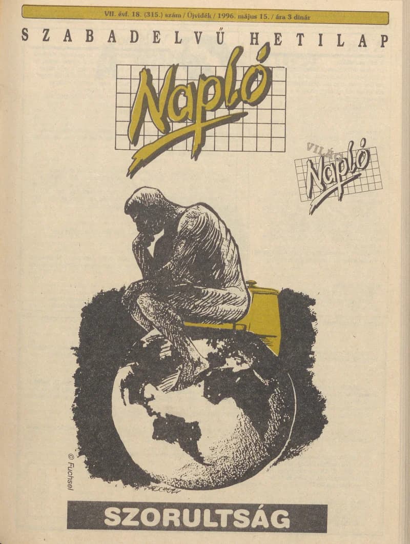 Napló - Szabadelvű hetilap, 7. évf. 1996. május 15. 315. sz.