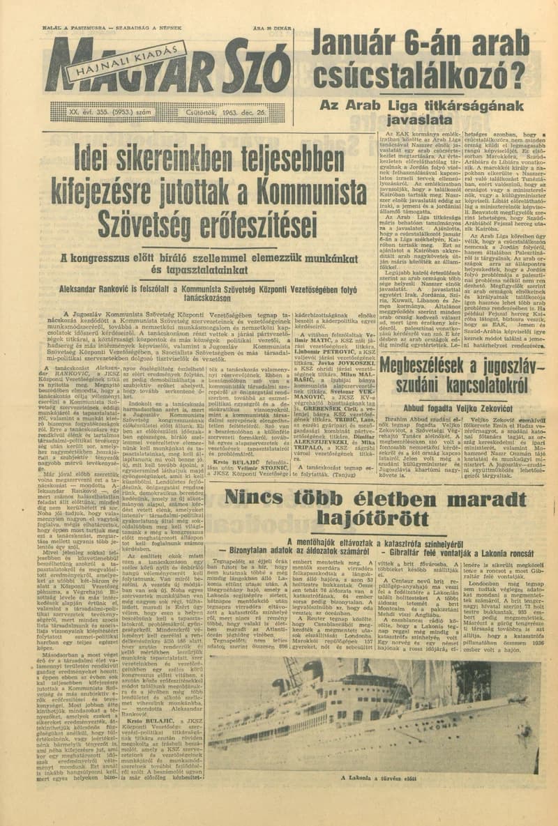 Magyar Szó, 20. évf. 1963. december 26. 355. sz. 1–16. oldal