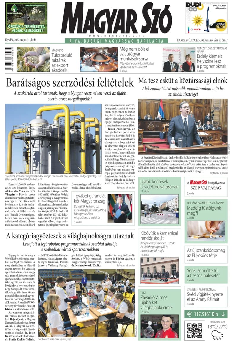 Magyar Szó, 79. évf. 2022. május 31. 123. sz. 1–20. oldal