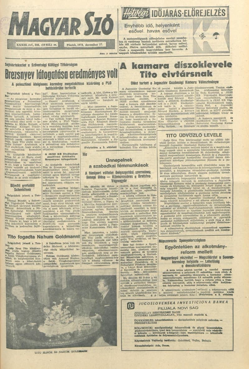 Magyar Szó, 33. évf. 1976. december 17. 346. sz. 1–16. oldal